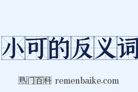 小可的反义词是什么意思的图片